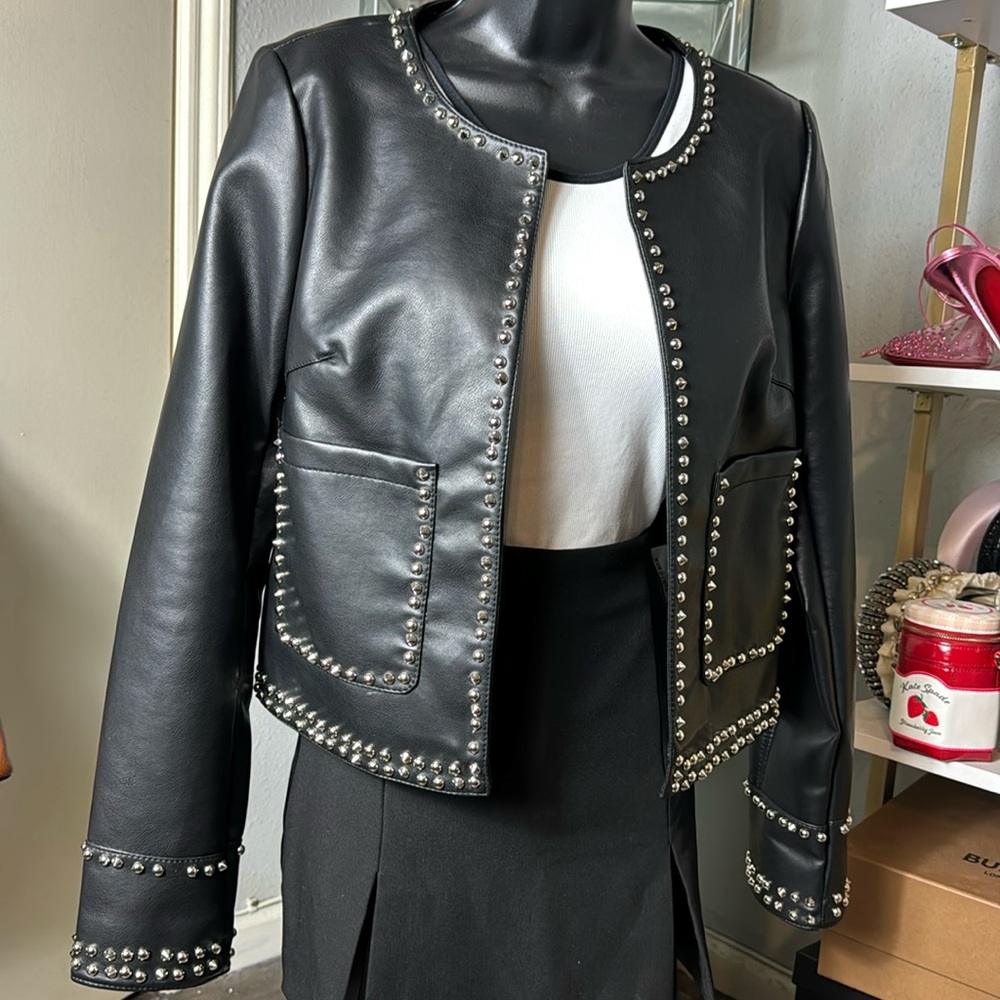 Faux leather jacket